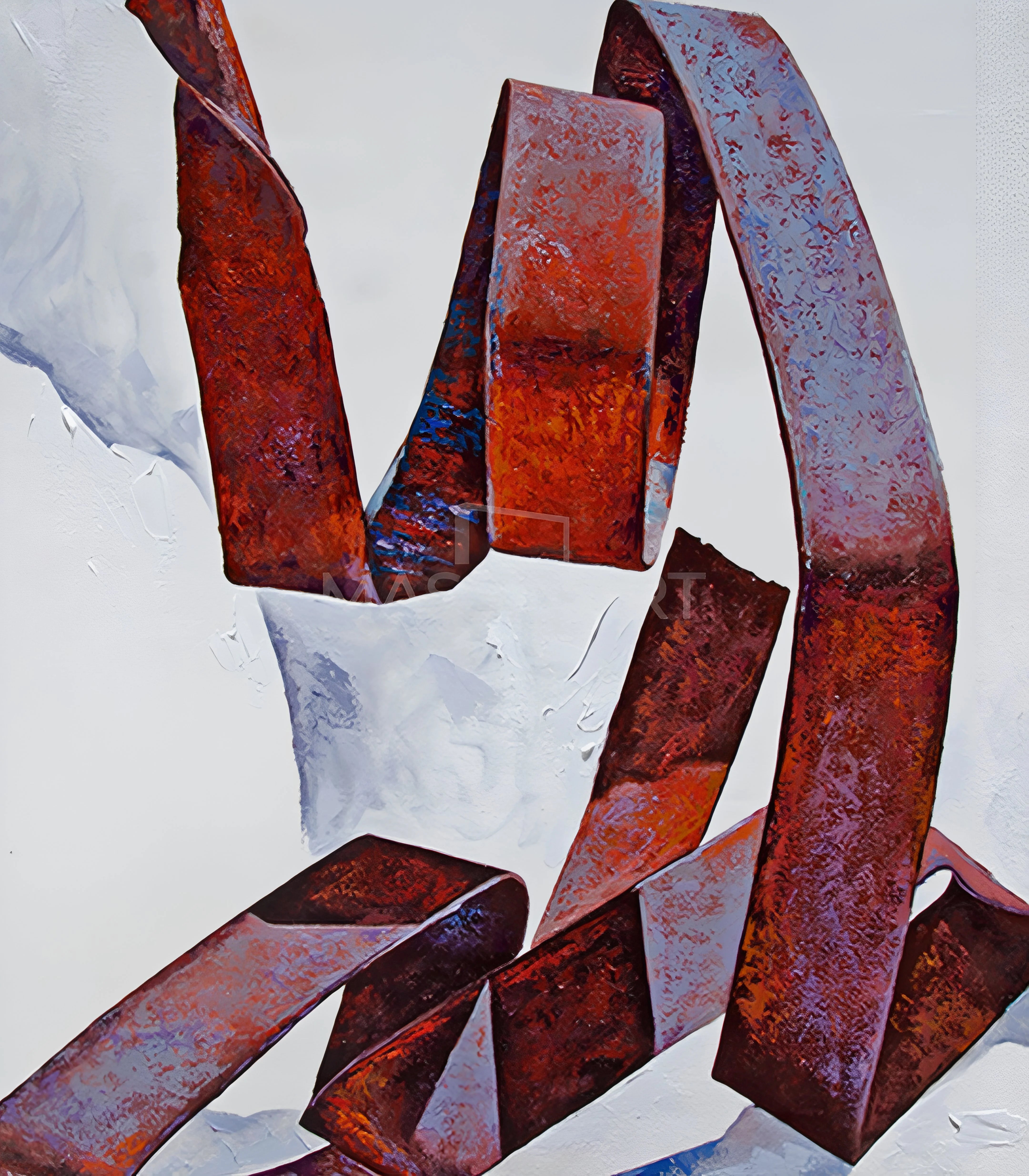 Nœud rouillé II - signé par l'artiste Mohamed Assalmi.